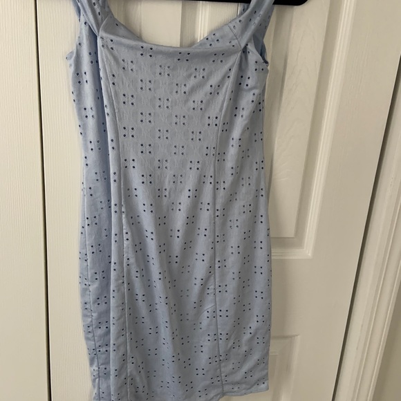 PACSUN Sky Blue Eyelet Dress - Picture 6 of 6